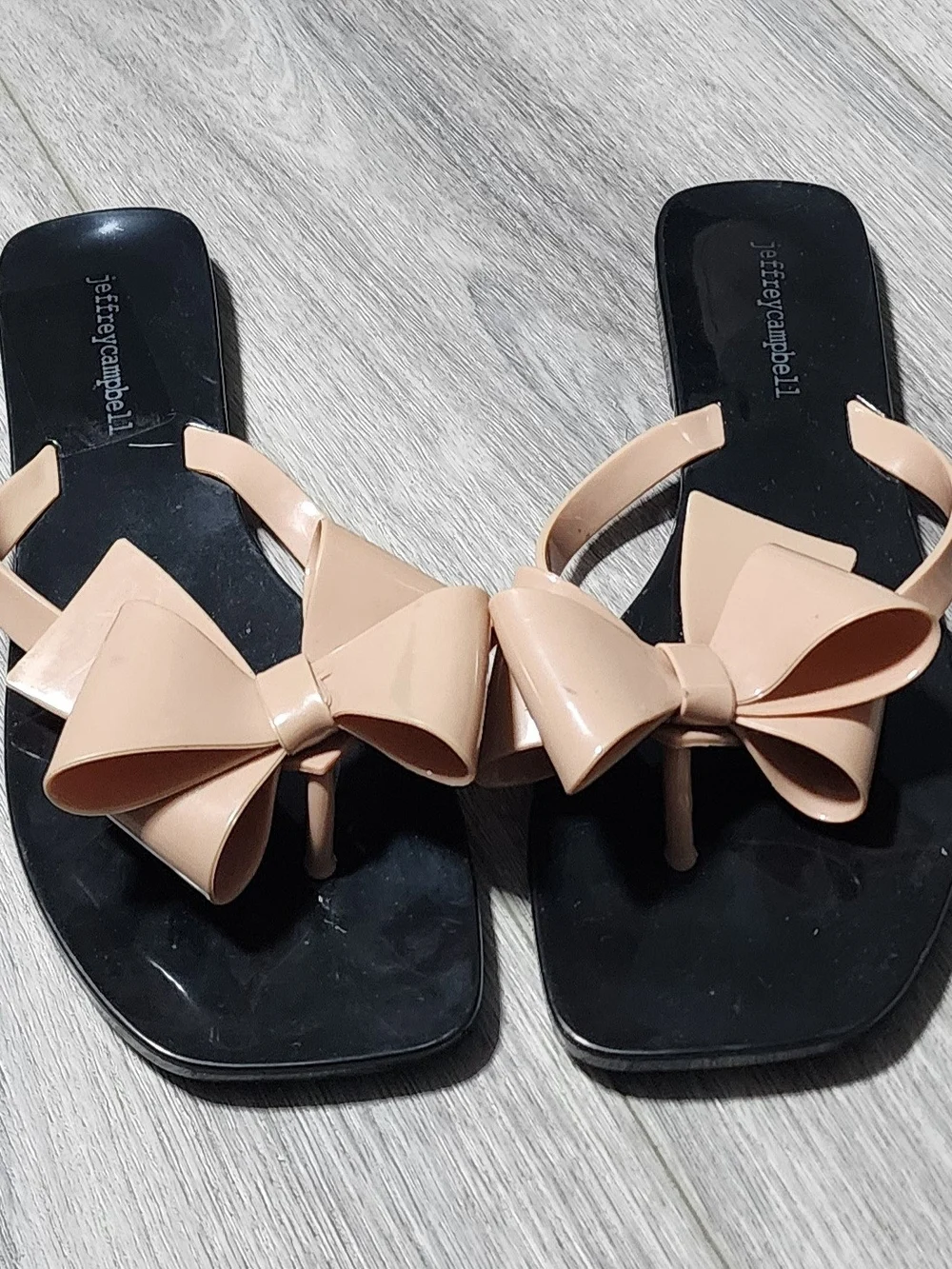 Jeffrey Campbell Sugary Jelly Blush Pink Thong Sandals Womens Size 9